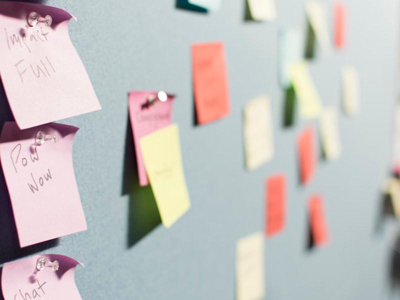 Whiteboard met procesplanning